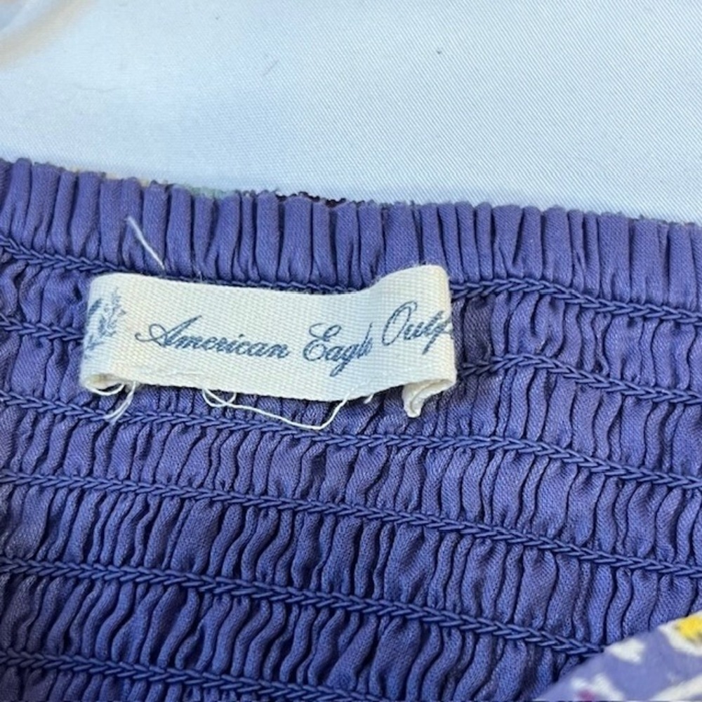 American Eagle Youth Strappy Purple Floral Dress Size XS - Picture 8 of 9